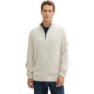 TOM TAILOR herrtröja, 36943 – Offwhite Melange Multi Neps, 3XL TOM TAILOR herrtröja, 36943 – Offwhite Melange Multi Neps, 3XL