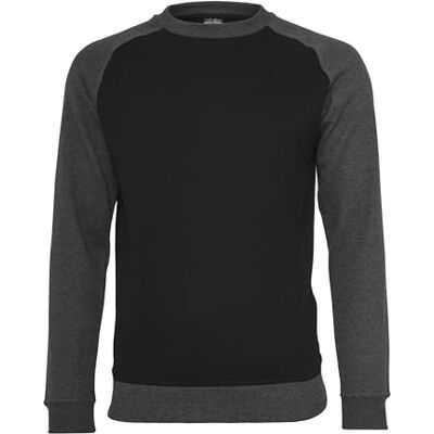 Urban Classics Sweatshirt för män, Flerfärgad (blk/Cha 445), S Urban Classics Sweatshirt för män, Flerfärgad (blk/Cha 445), S