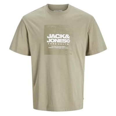 JACK & JONES JACK&JONES JCOAERO Front Print Tee SS Crew Neck, Silversalvia, M JACK & JONES JACK&JONES JCOAERO Front Print Tee SS Crew Neck, Silversalvia, M