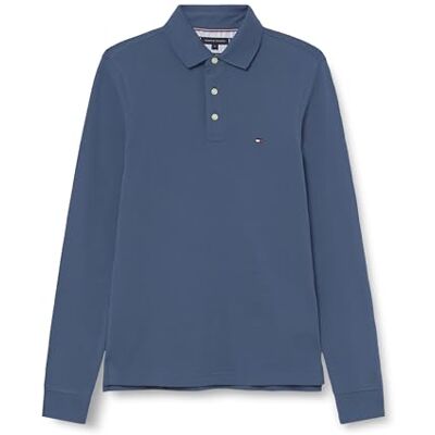 Tommy Hilfiger Herr 1985 Slim LS Polo MW0MW20182 L/S Polo, Blå, XS, Blå (Egeiska havet), XS Tommy Hilfiger Herr 1985 Slim LS Polo MW0MW20182 L/S Polo, Blå, XS, Blå (Egeiska havet), XS
