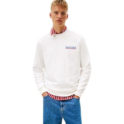 Tommy Jeans herr TJM REG ENTRY DNA PLAY CREW EXT DM0DM22377 pullover sweatshirt, vit (Ecru), XS, Vit (Ecru), XS Tommy Jeans herr TJM REG ENTRY DNA PLAY CREW EXT DM0DM22377 pullover sweatshirt, vit (Ecru), XS, Vit (Ecru), XS