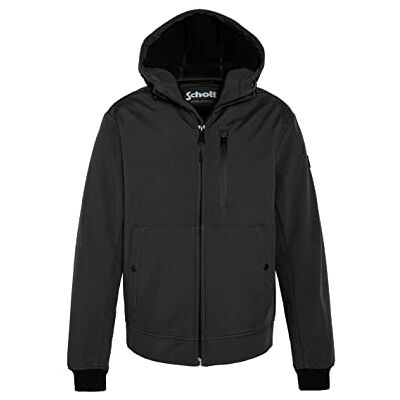 Schott NYC Kale kort dragkedja jacka med huva Schott, svart, L vuxen Schott NYC Kale kort dragkedja jacka med huva Schott, svart, L vuxen
