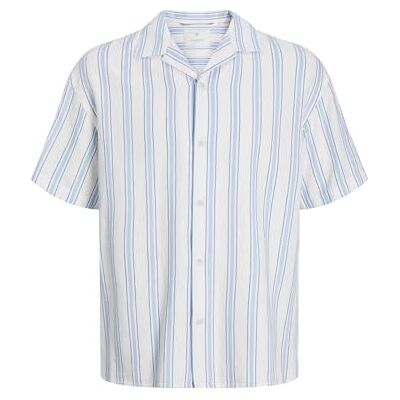 JACK & JONES JPRCCMONTANA Resort Shirt S/S SN, Palace blå/passform: avslappnad passform, S JACK & JONES JPRCCMONTANA Resort Shirt S/S SN, Palace blå/passform: avslappnad passform, S