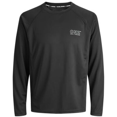 JACK & JONES Jcocnz Ls T-shirt Sn, svart, L JACK & JONES Jcocnz Ls T-shirt Sn, svart, L