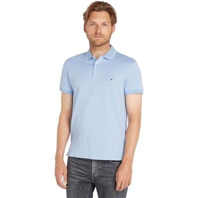 Tommy Hilfiger Herr Pretwist Mouline Tipped Polo S/S, Fartyg blå/vit Moulin, S Tommy Hilfiger Herr Pretwist Mouline Tipped Polo S/S, Fartyg blå/vit Moulin, S