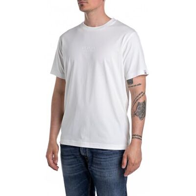 Replay herr tshirt, 011 Naturligt vitt, XS Replay herr tshirt, 011 Naturligt vitt, XS