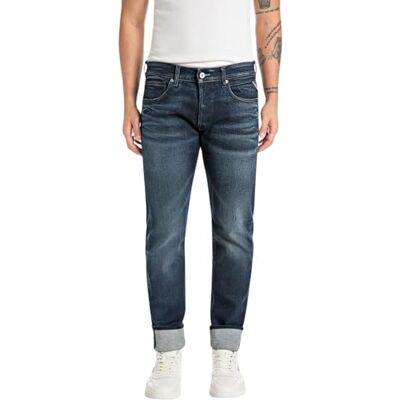 Replay Jeans Grover Straight-Fit, Mörkblå 007, 36W / 32L Replay Jeans Grover Straight-Fit, Mörkblå 007, 36W / 32L