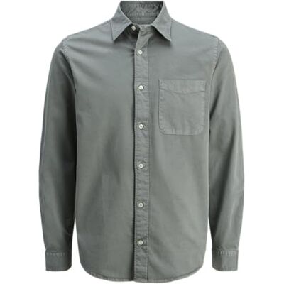JACK & JONES Jprccdover Twill L/S skjorta, Stormy Sea, M JACK & JONES Jprccdover Twill L/S skjorta, Stormy Sea, M
