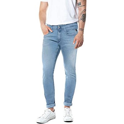 Replay herr Jeans Anbass Powerstretch Denim, Azul (Light Blue 402), 30W / 30L Replay herr Jeans Anbass Powerstretch Denim, Azul (Light Blue 402), 30W / 30L