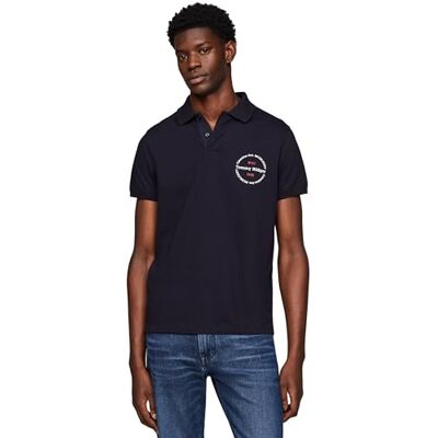 Tommy Hilfiger Herr Hilfiger Roundle Reg Polo S/S pikétröjor, blå, M, Öken himmel, M Tommy Hilfiger Herr Hilfiger Roundle Reg Polo S/S pikétröjor, blå, M, Öken himmel, M