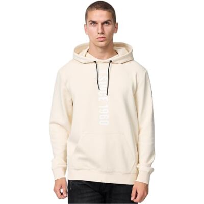 Lonsdale Galmoy Huvtröja för män, Sand/off-vit/svart, L, 117465 Lonsdale Galmoy Huvtröja för män, Sand/off-vit/svart, L, 117465