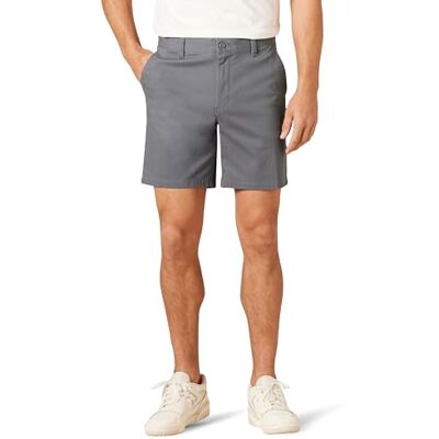 Amazon Essentials Herr Slim-Fit 7" Stretch Chino kort, Träkol, 42 Amazon Essentials Herr Slim-Fit 7" Stretch Chino kort, Träkol, 42