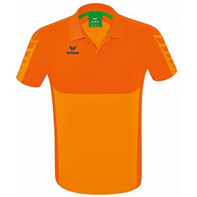 Erima Unisex Six Wings Sport pikétröja, Ny orange/orange, XL Erima Unisex Six Wings Sport pikétröja, Ny orange/orange, XL