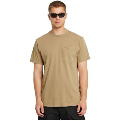 G-STAR RAW tvättad ficka R T T-shirt för män, Brun (Toggee Marte D25963-c756-h218), XS G-STAR RAW tvättad ficka R T T-shirt för män, Brun (Toggee Marte D25963-c756-h218), XS