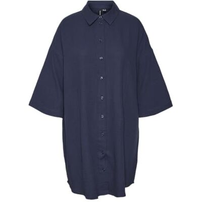 VERO MODA VMNATALI 3/4 lång tröja WVN GA SPE, marinblå blazer, L VERO MODA VMNATALI 3/4 lång tröja WVN GA SPE, marinblå blazer, L