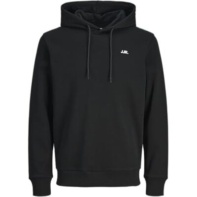JJ REBEL Jrebrebel logotyp för män, sweat Hood Noos huvtröja, svart, XL JJ REBEL Jrebrebel logotyp för män, sweat Hood Noos huvtröja, svart, XL