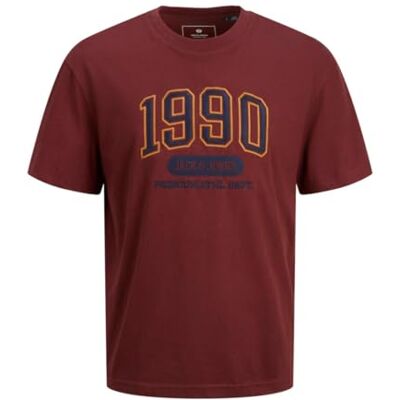 JACK & JONES Herr Jprbludouglas SS Tee T-shirt, Port, L, Port, L JACK & JONES Herr Jprbludouglas SS Tee T-shirt, Port, L, Port, L
