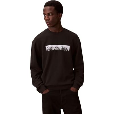 Calvin herr Eu sportkläder grafisk rund hals LV04LF231G, svart, 3XL Calvin herr Eu sportkläder grafisk rund hals LV04LF231G, svart, 3XL