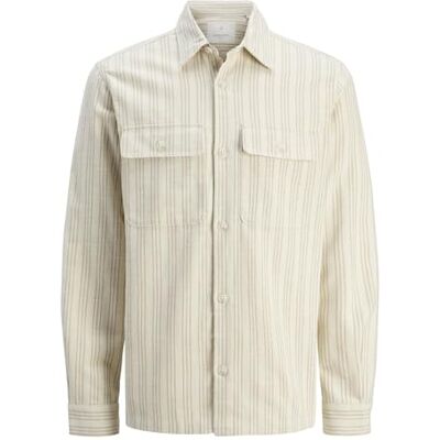 JACK & JONES Jprccraymond Spring Stripe Overshirt Sn, Molndansare, S JACK & JONES Jprccraymond Spring Stripe Overshirt Sn, Molndansare, S