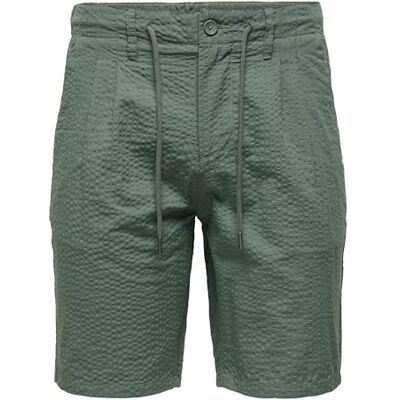 Only & Sons Onsleo Life 0009 Seersucker Shorts Noos, Castor Gray, XS Only & Sons Onsleo Life 0009 Seersucker Shorts Noos, Castor Gray, XS