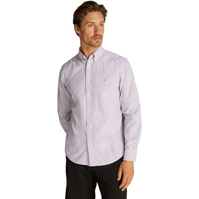 Tommy Hilfiger herr Flex POPLIN klassisk STP RF tröja MW0MW37549 L/S skjorta, röd, S, Röd (Regatta Röd/Multi), S Tommy Hilfiger herr Flex POPLIN klassisk STP RF tröja MW0MW37549 L/S skjorta, röd, S, Röd (Regatta Röd/Multi), S