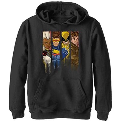 Marvel Pojkar klassisk huvtröja med dread paneler, svart, M, svart, M Marvel Pojkar klassisk huvtröja med dread paneler, svart, M, svart, M