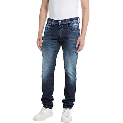 Replay Herrjeans Anbass Slim Fit Bio, Mörkblå 007-2, 27W / 30L Replay Herrjeans Anbass Slim Fit Bio, Mörkblå 007-2, 27W / 30L