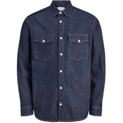 JACK & JONES Jprccwalter Denim L/S skjorta, Mörkblå denim, XL JACK & JONES Jprccwalter Denim L/S skjorta, Mörkblå denim, XL