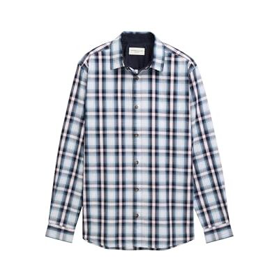 TOM TAILOR herrskjorta, 38476 – White Blue Shades Check, L TOM TAILOR herrskjorta, 38476 – White Blue Shades Check, L