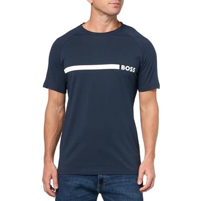 Boss Repeat-logotyp för män, bomull, överdrag för simkläder, Mörkt plommonblå, XXL Boss Repeat-logotyp för män, bomull, överdrag för simkläder, Mörkt plommonblå, XXL