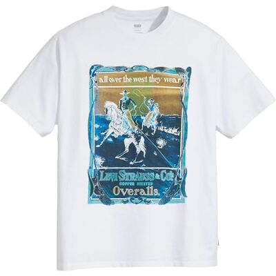 Levi's Vintage FIT Graphic Tee Whites, Western cowboy vit, M Levi's Vintage FIT Graphic Tee Whites, Western cowboy vit, M
