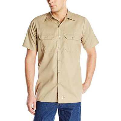Red Kap Utility Uniformsskjorta för herr, Khaki, XXL Red Kap Utility Uniformsskjorta för herr, Khaki, XXL