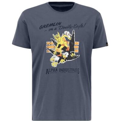 Alpha Industries Gremlin T-Shirt För Män Greyblack Alpha Industries Gremlin T-Shirt För Män Greyblack