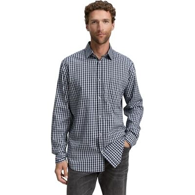 TOM TAILOR herrskjorta, 38463 – marinblå tonal Vichy Check, M TOM TAILOR herrskjorta, 38463 – marinblå tonal Vichy Check, M