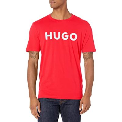HUGO Boss Mens Print Logo Short Sleeve T-Shirt T Shirt, Vibrant Red, Large US HUGO Boss Mens Print Logo Short Sleeve T-Shirt T Shirt, Vibrant Red, Large US