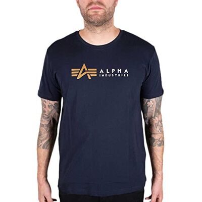 Alpha Industries Alpha Label T-shirt för män Rep.Blue Alpha Industries Alpha Label T-shirt för män Rep.Blue