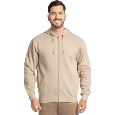 Fruit of the Loom Unisex Vuxen EverSoft Fleece Huvtröja Sweatshirt med hel dragkedja, Khaki Heather hel dragkedja, M Fruit of the Loom Unisex Vuxen EverSoft Fleece Huvtröja Sweatshirt med hel dragkedja, Khaki Heather hel dragkedja, M