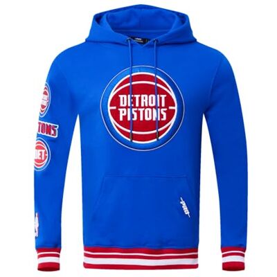 Pro Standard herr NBA retro klassiker M Rib FLC Po huvtröja sweatshirt med huva, kungsblå/röd, L, Kungsblå/röd, L Pro Standard herr NBA retro klassiker M Rib FLC Po huvtröja sweatshirt med huva, kungsblå/röd, L, Kungsblå/röd, L