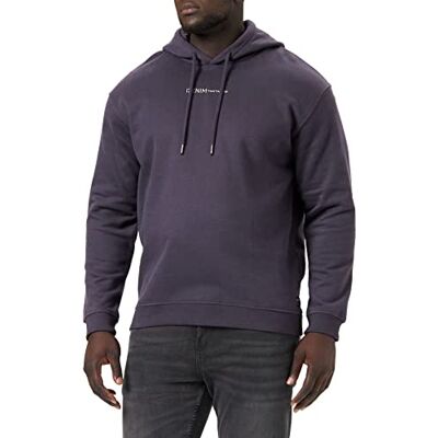 TOM TAILOR Denim Herr Hoodie med tryck 1033580, 29476 Coal Grey, M TOM TAILOR Denim Herr Hoodie med tryck 1033580, 29476 Coal Grey, M