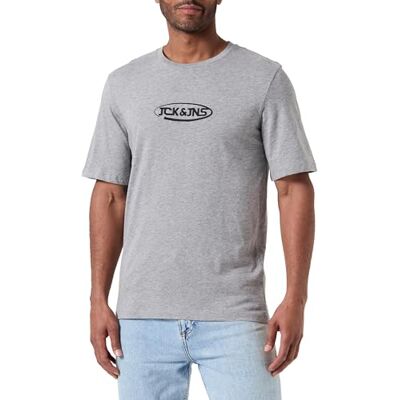 JACK & JONES JACOLIVER SS Tee, Ljusgrå melange, L JACK & JONES JACOLIVER SS Tee, Ljusgrå melange, L