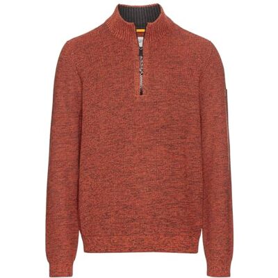 camel active herr stickad tröja av bomullsblandning, Röd-orange, M camel active herr stickad tröja av bomullsblandning, Röd-orange, M