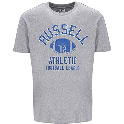 Russell Athletic S/S Crewneck T-shirt herr, New Grey Marl, M Russell Athletic S/S Crewneck T-shirt herr, New Grey Marl, M