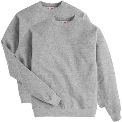 Hanes ComfortBlend sweatshirt för män, Lätt stål, 2 stycken, XL Hanes ComfortBlend sweatshirt för män, Lätt stål, 2 stycken, XL