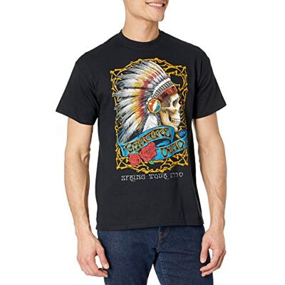Liquid Blue Grateful Dead Spring Tour '90 T-shirt för män, Svart, M Liquid Blue Grateful Dead Spring Tour '90 T-shirt för män, Svart, M