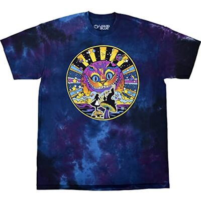 Liquid Blue Herr Alice i Underlandet silhuett t-shirt, batik, X-large Liquid Blue Herr Alice i Underlandet silhuett t-shirt, batik, X-large