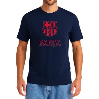 Icon Sports FC Barcelona Officiell fotbolls-t-shirt för män, sporttröja, kortärmad t-shirt i bomull, licensierade Barça-tröjor för män Icon Sports FC Barcelona Officiell fotbolls-t-shirt för män, sporttröja, kortärmad t-shirt i bomull, licensierade Barça-tröjor för män