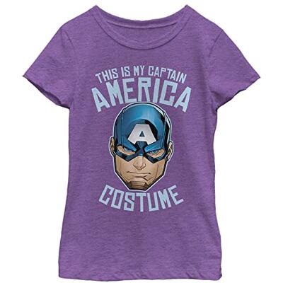 Marvel Unisex barn Capt America kostym t-shirt, Lila bär, XL Marvel Unisex barn Capt America kostym t-shirt, Lila bär, XL