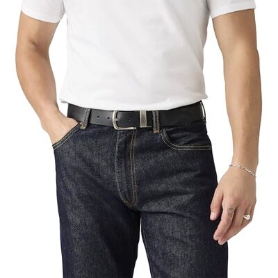 Levi's Men's Red Tab Mainline Bovine 50 sammansättning läderbälte, caviar, 95, Kaviar, 95 Levi's Men's Red Tab Mainline Bovine 50 sammansättning läderbälte, caviar, 95, Kaviar, 95