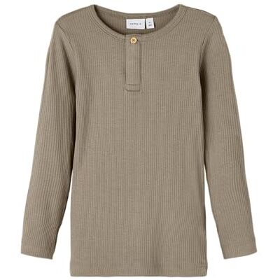 NAME IT pojkar Nmmkabille Ls Slim Top långärmad skjorta, Weathered Teak, 92 NAME IT pojkar Nmmkabille Ls Slim Top långärmad skjorta, Weathered Teak, 92