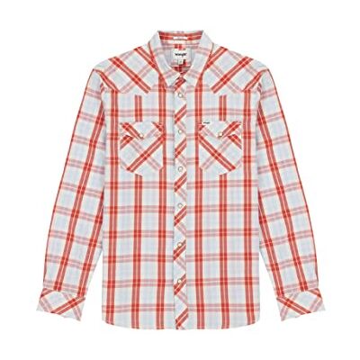 Wrangler herr Skjorta Western Skjorta Pulverblå , XXL Wrangler herr Skjorta Western Skjorta Pulverblå , XXL